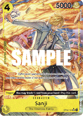 Carte One Piece Sanji OP04-104 SR ALT ART
