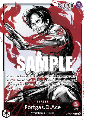 Carte One Piece Portgas D. Ace OP03-001 L ALT ART