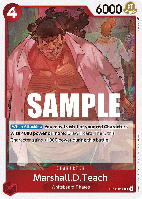 Carte One Piece Marshall D. Teach OP03-012 R