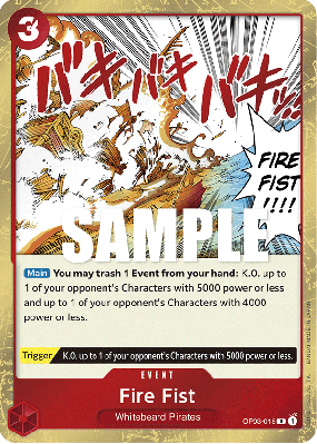 Carte One Piece Fire Fist OP03-018 R