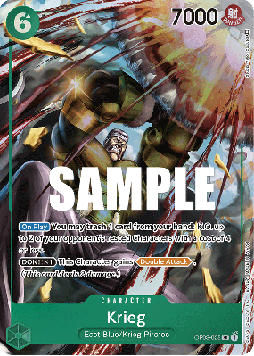 Carte One Piece Krieg OP03-025 SR ALT ART