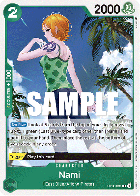Carte One Piece Nami OP03-030 R