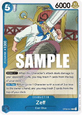 Carte One Piece Zeff OP03-047 R