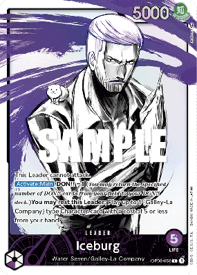 Carte One Piece Iceburg OP03-058 L ALT ART