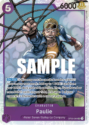 Carte One Piece Paulie OP03-066 SR
