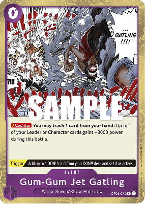 Carte One Piece Gum-Gum Jet Gatling OP03-072 R
