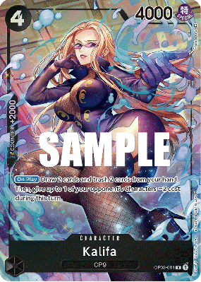 Carte One Piece Kalifa OP03-081 R ALT ART
