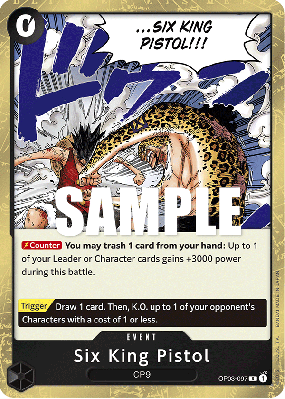 Carte One Piece Six King Pistol OP03-097 R