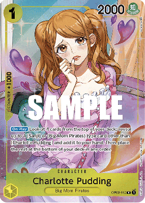 Carte One Piece Charlotte Pudding OP03-112 R ALT ART