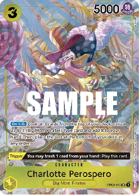 Carte One Piece Charlotte Perospero OP03-113 SR ALT ART