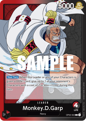 Carte One Piece Monkey D. Garp OP02-002 L
