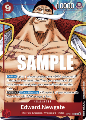 Carte One Piece Edward Newgate OP02-004 SR ALT ART