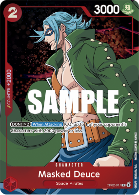 Carte One Piece Masked Deuce OP02-017 R ALT ART