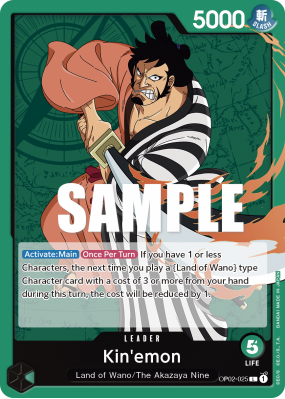 Carte One Piece Kin'emon OP02-025 L