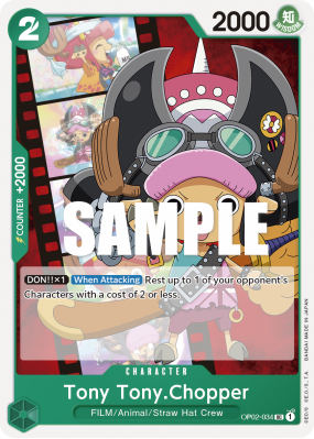 Carte One Piece Tony Tony Chopper OP02-034 UC