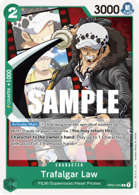 Carte One Piece Trafalgar Law OP02-035 C