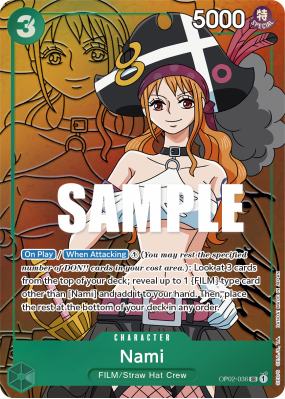 Carte One Piece Nami OP02-036 SR ALT ART