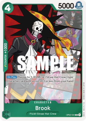 Carte One Piece Brook OP02-040 R