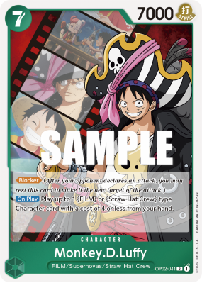 Carte One Piece Monkey D. Luffy OP02-041 R
