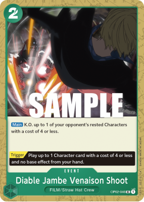 Carte One Piece Diable Jambe Venaison Shoot OP02-046 UC