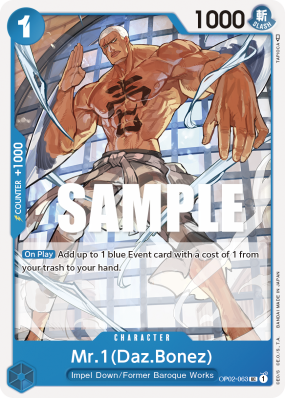 Carte One Piece Mr 1(Daz Bonez) OP02-063 UC