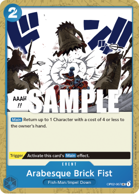 Carte One Piece Arabesque Brick Fist OP02-067 UC