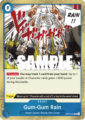 Carte One Piece Gum-Gum Rain OP02-068 R