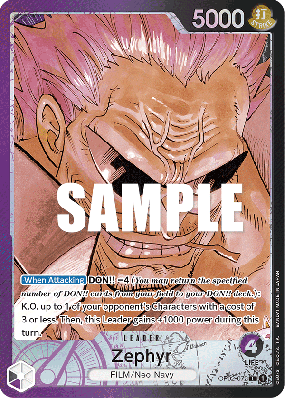 Carte One Piece Zephyr OP02-072 L ALT ART