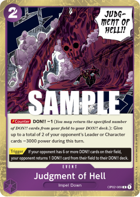 Carte One Piece Judgment of Hell OP02-089 R