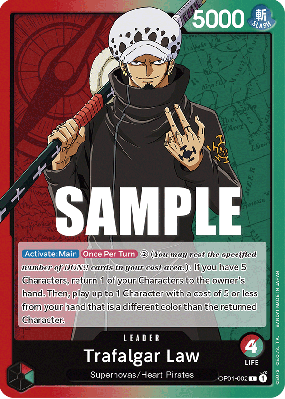 Carte One Piece Trafalgar Law OP01-002 L