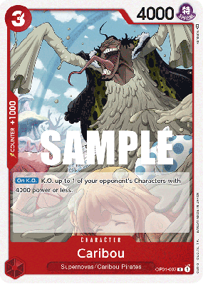 Carte One Piece Caribou OP01-007 C