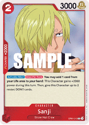 Carte One Piece Sanji OP01-013 R