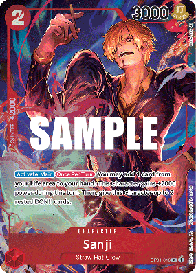 Carte One Piece Sanji OP01-013 R ALT ART