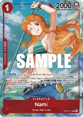 Carte One Piece Nami OP01-016 R ALT ART