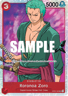 Carte One Piece Roronoa Zoro OP01-025 SR