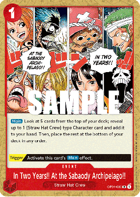 Carte One Piece In Two Years!! At the Sabaody Archipelago!! OP01-030 UC