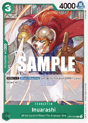 Carte One Piece Inuarashi OP01-034 C
