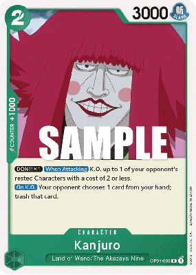 Carte One Piece Kanjuro OP01-038 C