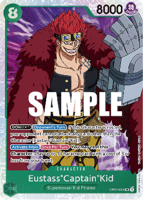 Carte One Piece Eustass"Captain"Kid OP01-051 SR