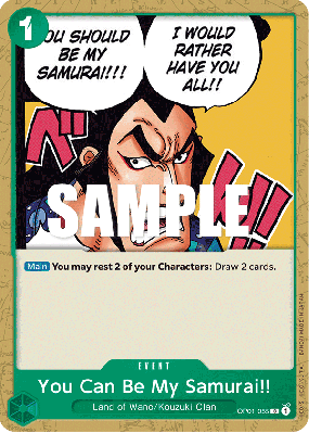 Carte One Piece You Can Be My Samurai!! OP01-055 C