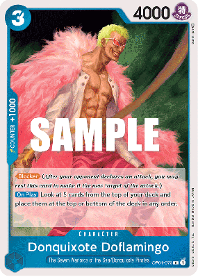 Carte One Piece Donquixote Doflamingo OP01-073 R