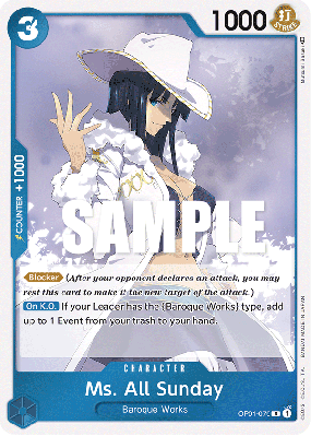 Carte One Piece Ms All Sunday OP01-079 R