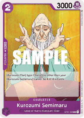 Carte One Piece Kurozumi Semimaru OP01-099 C