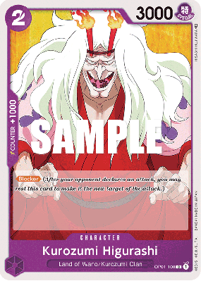 Carte One Piece Kurozumi Higurashi OP01-100 C