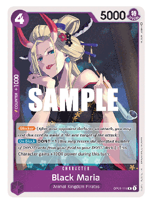 Carte One Piece Black Maria OP01-111 R