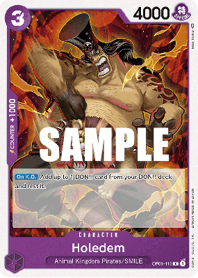Carte One Piece Holedem OP01-113 C