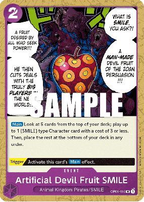 Carte One Piece Artificial Devil Fruit SMILE OP01-116 UC