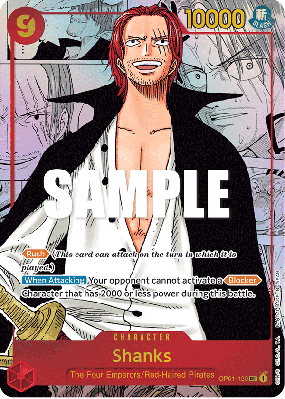 Carte One Piece Shanks OP01-120 SEC MANGA RARE