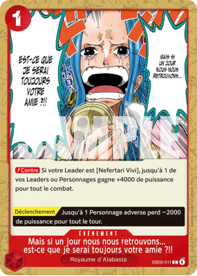 Carte One Piece Mais si un jour nous nous retrouvons est-ce que je serai toujours votre amie ?!! EB03-011 C