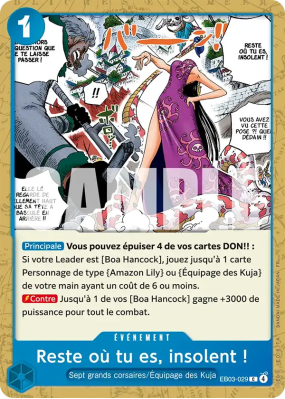 Carte One Piece Reste où tu es, insolent ! EB03-029 C